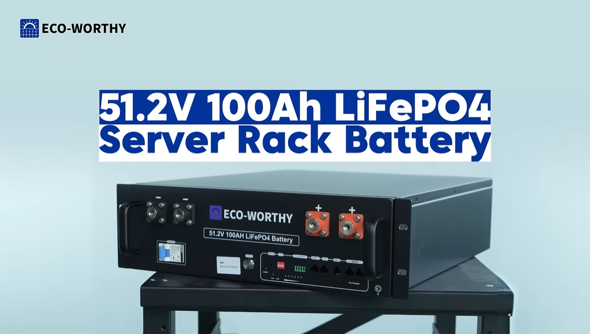 ECO-WORTHY 51.2V 100Ah Server Rack Battery | Safe, Scalable, and Reliable!