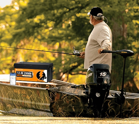Power your trolling motor/electrical outboard engine with Eco-Worthy LiFePO4 Battery!