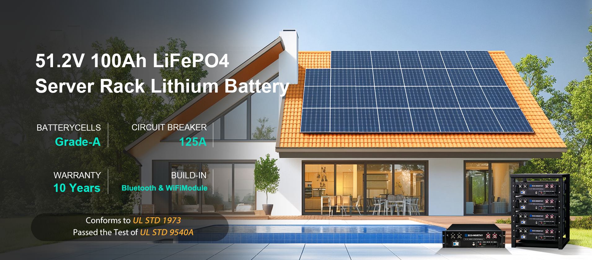 48v 100ah rack server battery